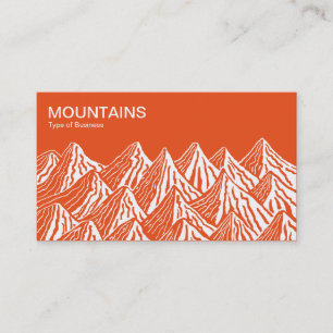 Berge - Weiß und Orange Visitenkarte