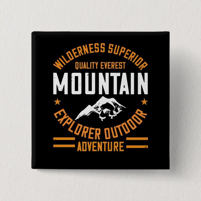 Berge - Wilderness Explorer Outdoor-Abenteuer Button (Vorderseite)
