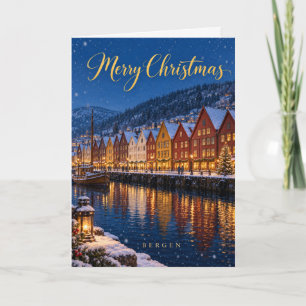 Bergen Bryggen Frohe Weihnachten