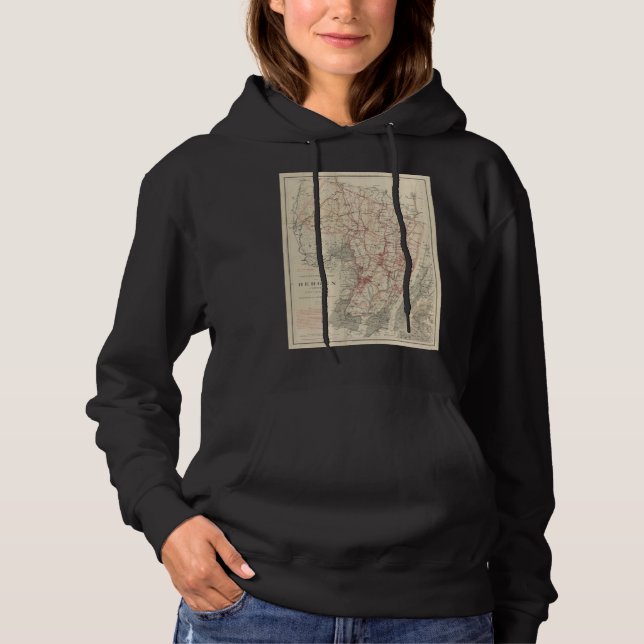 Bergen County NJ Map Hoodie (Vorderseite)
