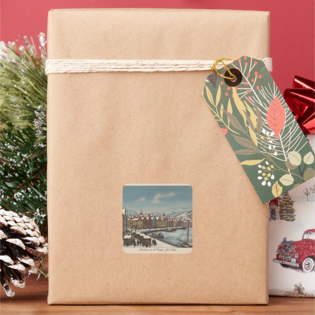 Bergen, Norway Christmas Stickers (Feiertag)
