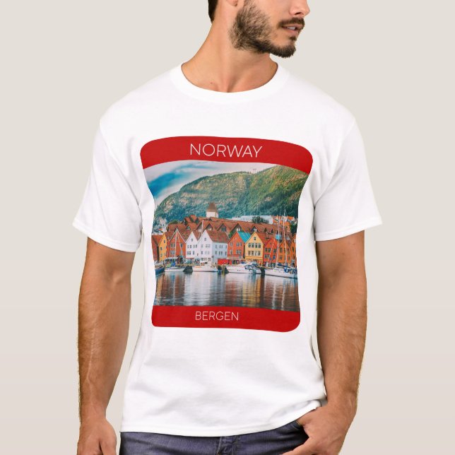 Bergen, Norway Travel T-Shirt (Devant)