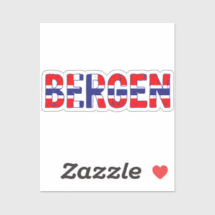 Bergen Norwegen Aufkleber