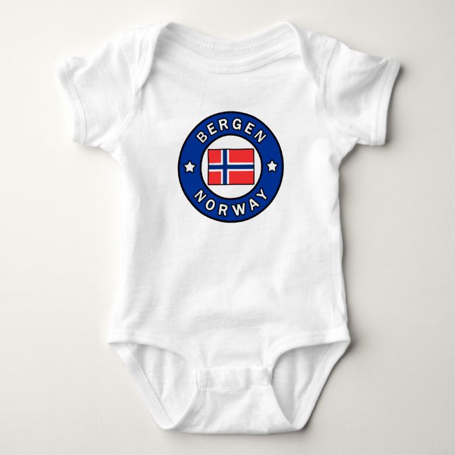 Bergen Norwegen Baby Strampler (Vorderseite)
