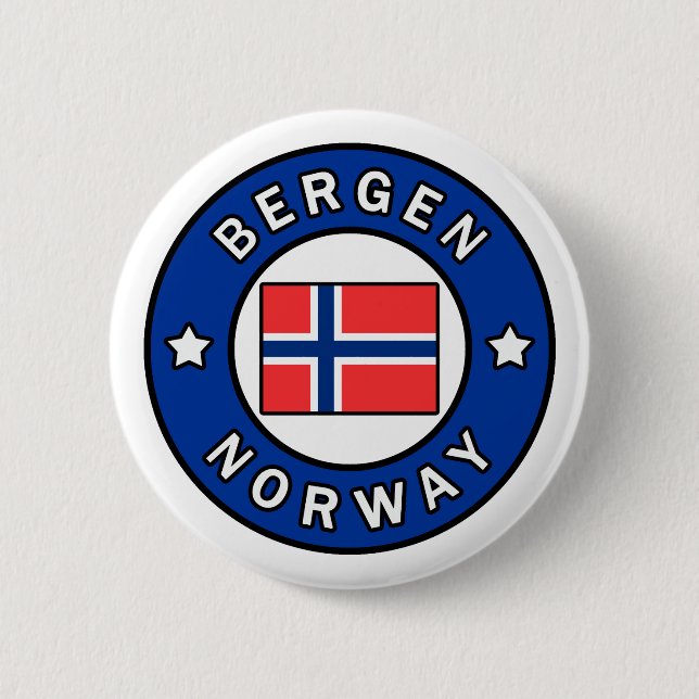 Bergen Norwegen Button (Vorderseite)