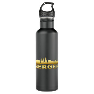 Bergen Norwegen City Skyline Cityscape Funny Gift Edelstahlflasche