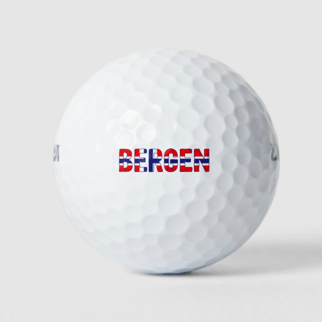 Bergen Norwegen Golfball (Vorderseite)