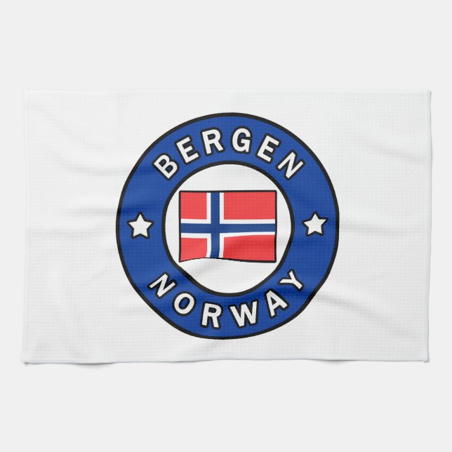 Bergen Norwegen Handtuch (Horizontal)