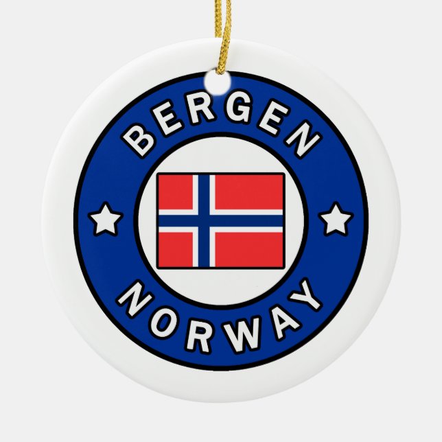 Bergen Norwegen Keramikornament (Vorne)