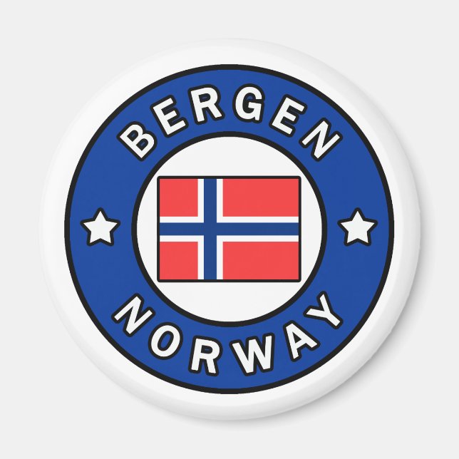 Bergen Norwegen Magnet (Vorne)