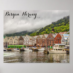 Bergen Norwegen Poster