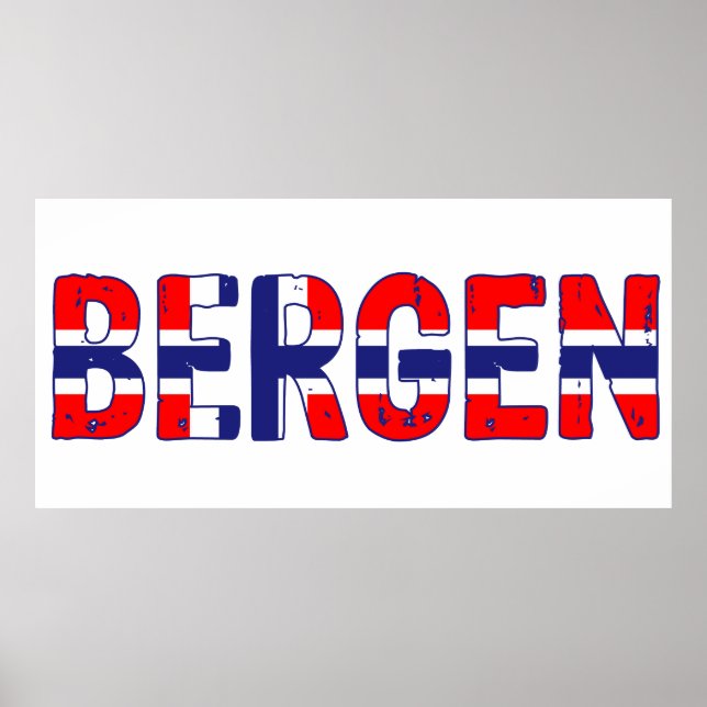 Bergen Norwegen Poster (Vorne)