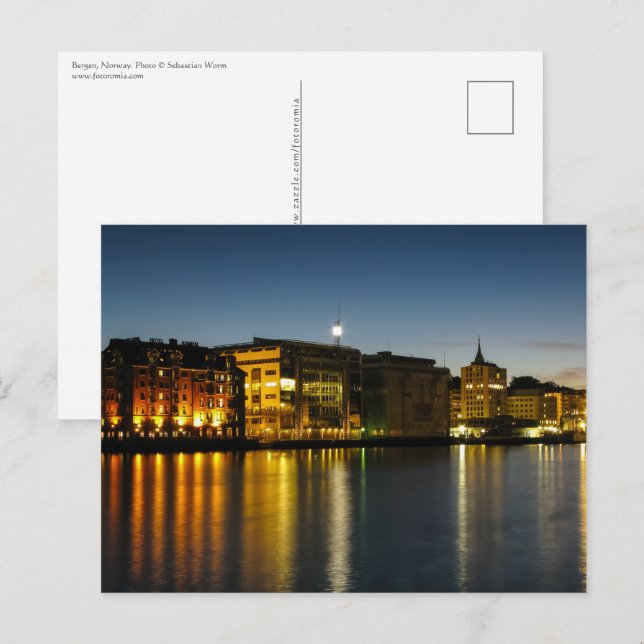 Bergen Norwegen Postkarte (Vorne/Hinten)