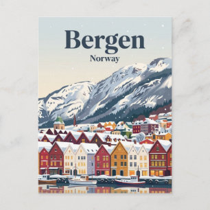 Bergen, Norwegen Postkarte