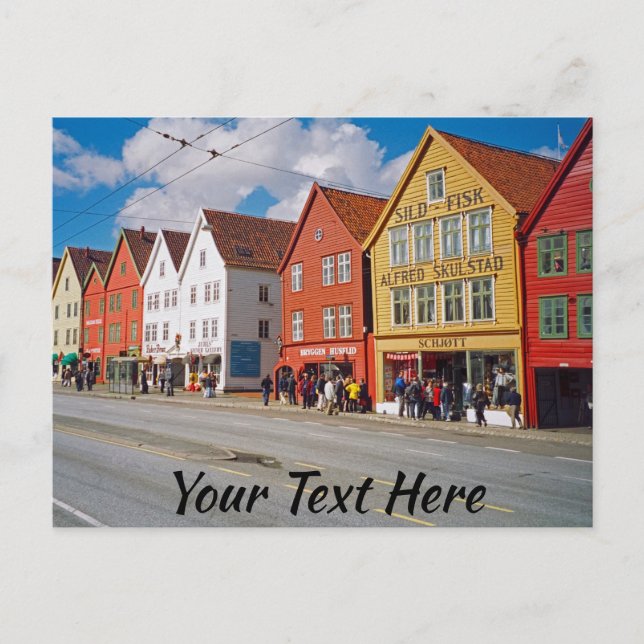 Bergen, Norwegen Postkarte (Vorderseite)