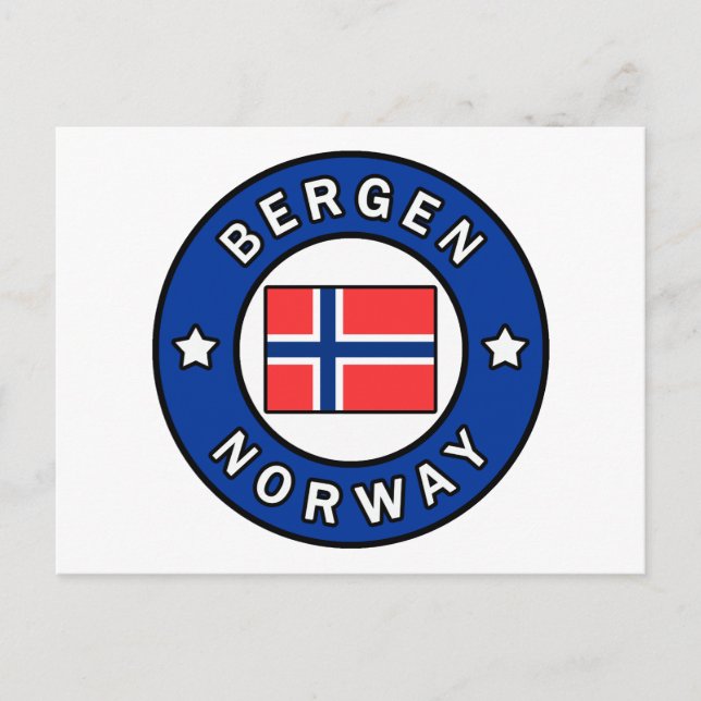 Bergen Norwegen Postkarte (Vorderseite)