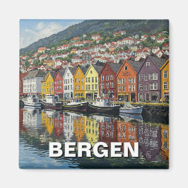 Bergen Norwegen Travel Magnet