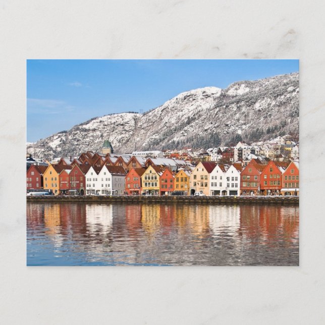 Bergen Postkarte (Vorderseite)