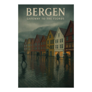 BERGEN — TOR ZU DEN FJORDEN POSTER