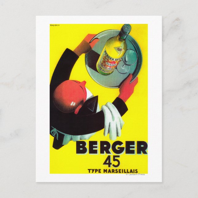 Berger 45 Vintages PosterEuropa Postkarte (Vorderseite)
