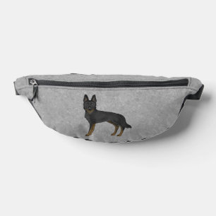 Berger Allemand Bi-Noir Mignon Chien de Dessin Ani