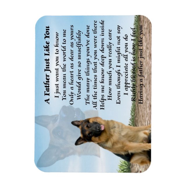 Berger allemand Chien père Poem Magnet (Vertical)