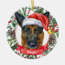 Berger Allemand Custom Chien Ornement de Noël