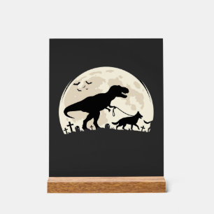 Berger Allemand Halloween Dinosaure Silhouette Lun