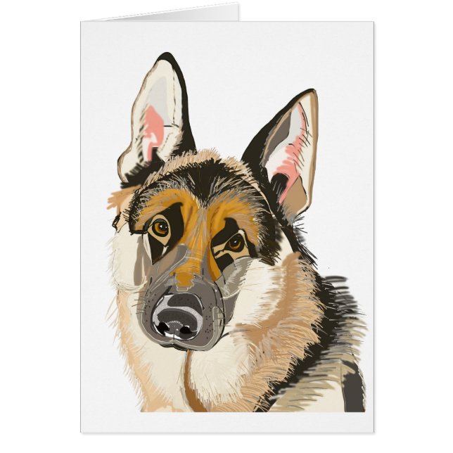 Berger allemand magnifique, dessin de chien (Devant)
