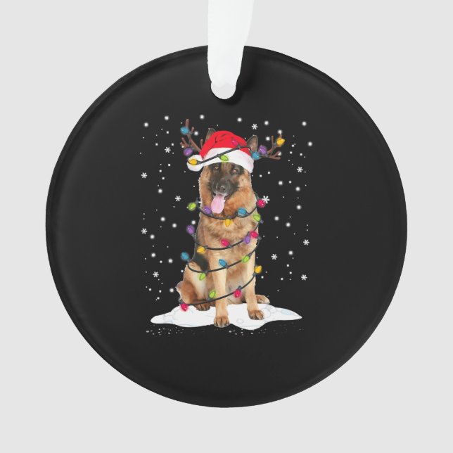 Berger allemand sapin de Noël Pyjama Chien clair (devant)