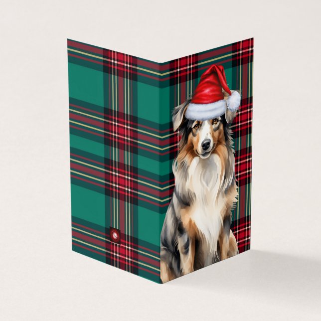 Berger australien Chien de Noël Plaid Holiday (Outside)