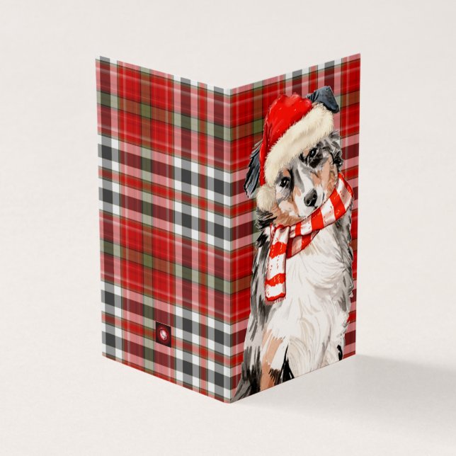 Berger australien Chien de Noël Plaid Holiday (Outside)
