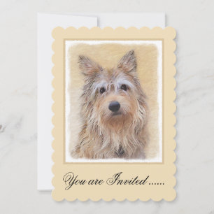 Berger Picard Malerei - Niedliche Original Hunde K Einladung