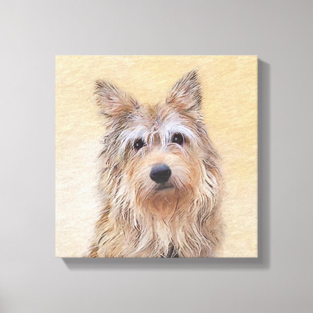 Berger Picard Malerei - Niedliche Original Hunde K Leinwanddruck (Vorderseite)