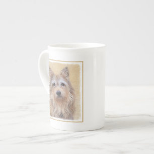 Berger Picard Malerei - Niedliche Original Hunde K Prozellantasse