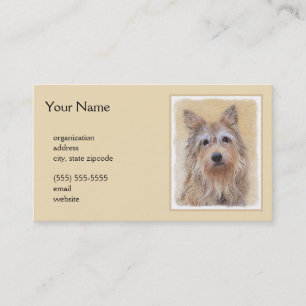 Berger Picard Malerei - Niedliche Original Hunde K Visitenkarte