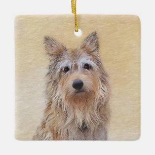 Berger Picard Malerei - Süße originelle Hundekunst Keramikornament