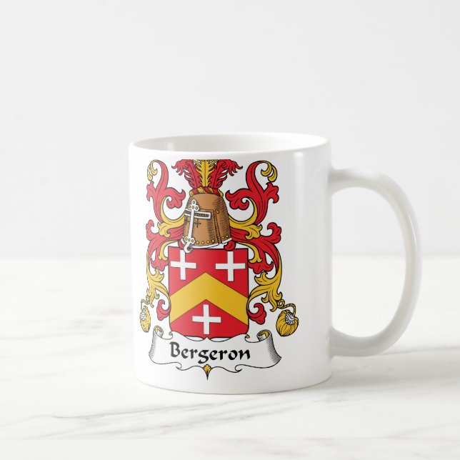 Bergeron Familienwappen Kaffeetasse (Rechts)