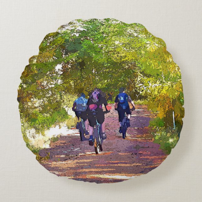 BERGFAHREN RUNDES KISSEN (Vorderseite)