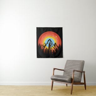 BERGFARBENER SONNENUNTERGANG WANDTEPPICH
