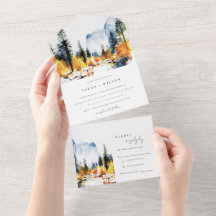 Bergfluss Herbst Winterlandschaft Hochzeit