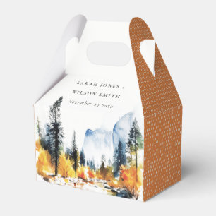 Bergfluss Herbst Winterlandschaft Hochzeit Geschenkschachtel