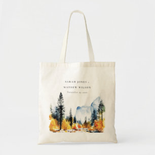 Bergfluss Herbst Winterlandschaft Hochzeit Tragetasche