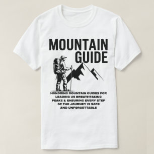 Bergführer-Wanderabenteuer-Grafikdesign T-Shirt