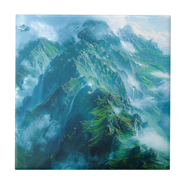 Berggipfel Fliese (Vorderseite)