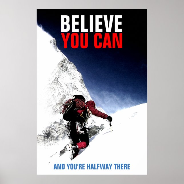 Berggipfel glauben, dass man Motivierend sein kann Poster (Vorne)