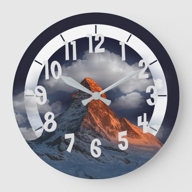 Berggipfel Große Wanduhr (Vorderseite)