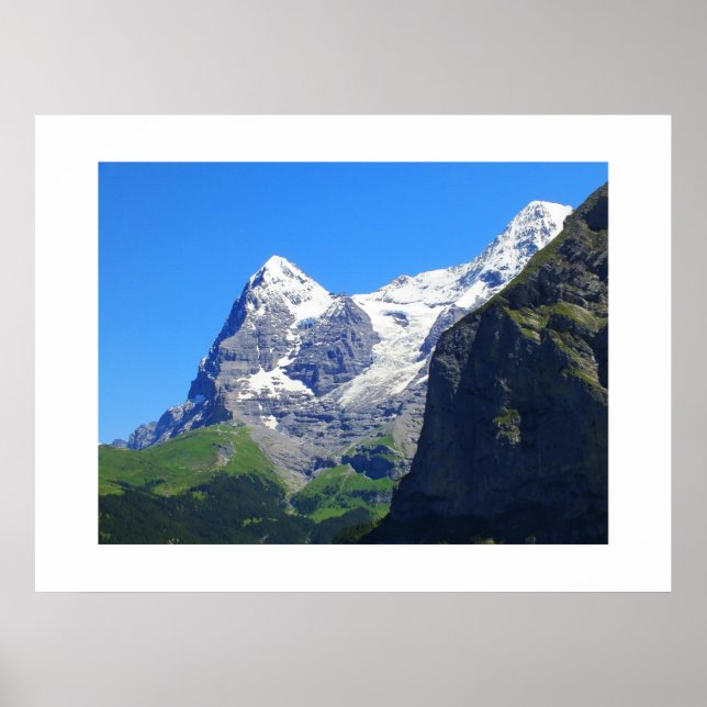 Berggipfel in den Schweizer Alpen Poster (Vorne)