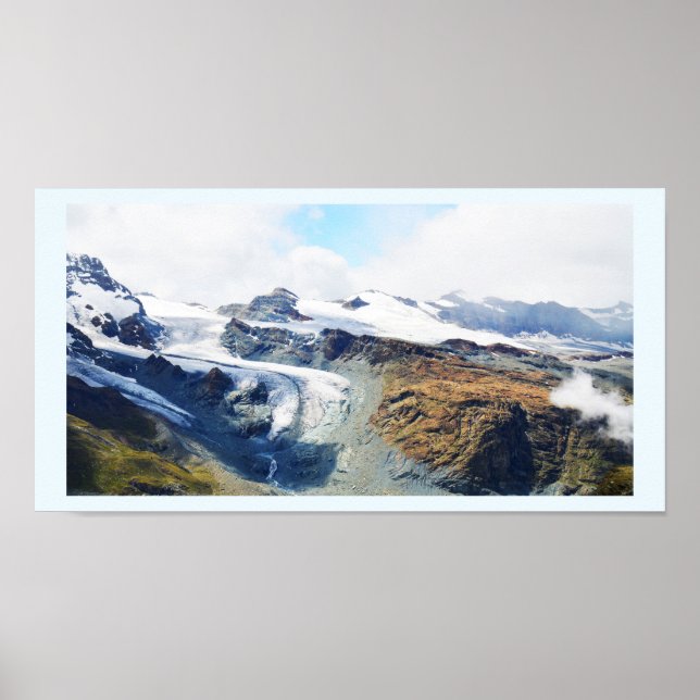 Berggipfel in den Schweizer Alpen Poster (Vorne)