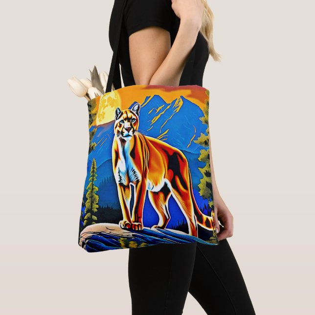 Berggipfel Lion Moonlit Tasche (Von Nahem)